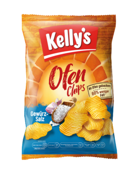 Kellys Ofen Chips Gewuerz ­Salz, 125g